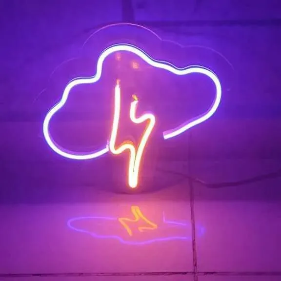 Thunder Cloud Neon Signs - Unique Designs at Neonwale.in