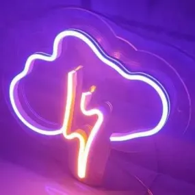 Thunder Cloud Neon Signs - Unique Designs at Neonwale.in