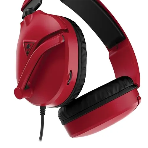 Turtle Beach Recon 70 Multiplatform Gaming Headset for PS5, Xbox Series X|S, Nintendo Switch, PC, Mobile w/ 3.5mm Wired Connection - Flip-to-Mute Mic, 40mm Speakers, Lightweight Design – Midnight Red