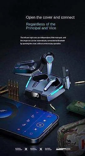  TUTT JX10 TWS Wireless Earbud  Gaming BT 5.3 | Headset Sport LED Display | Noise Cancelling  Earphones  for Pro Gamers