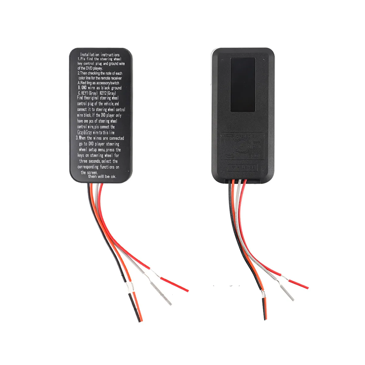 Universal Wireless Car Steering Wheel Button Bluetooth Remote Control for Stereo DVD GPS with Night Light