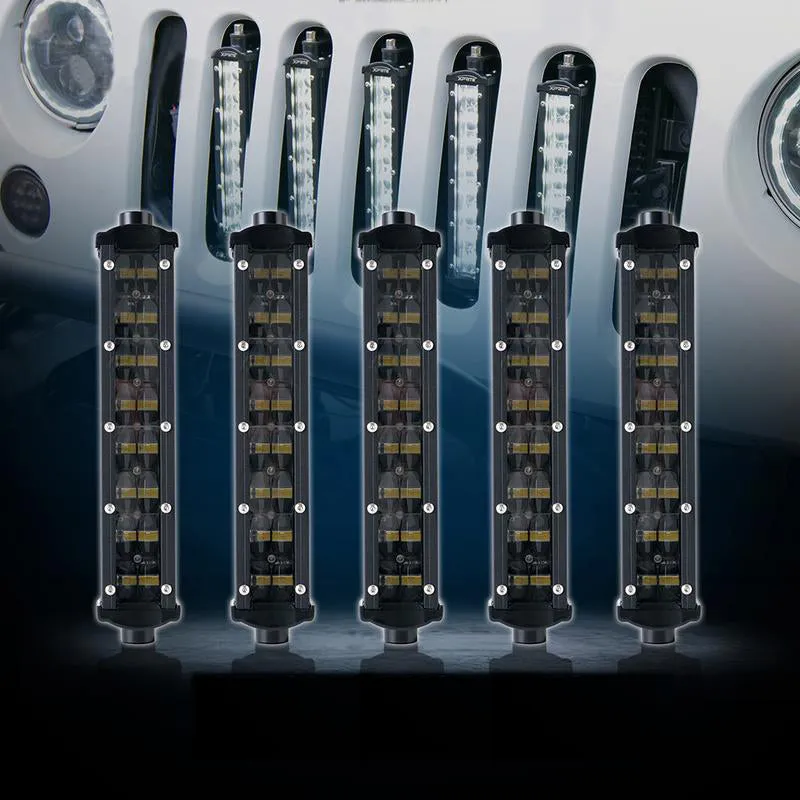 USA ONLY 5PC 8" Double Row Philips LED Grille Light Kit