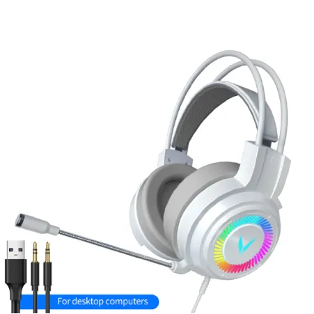 USB Computer Headset For Gaming With Microphone Surround Sound Stereo Wired Earphones