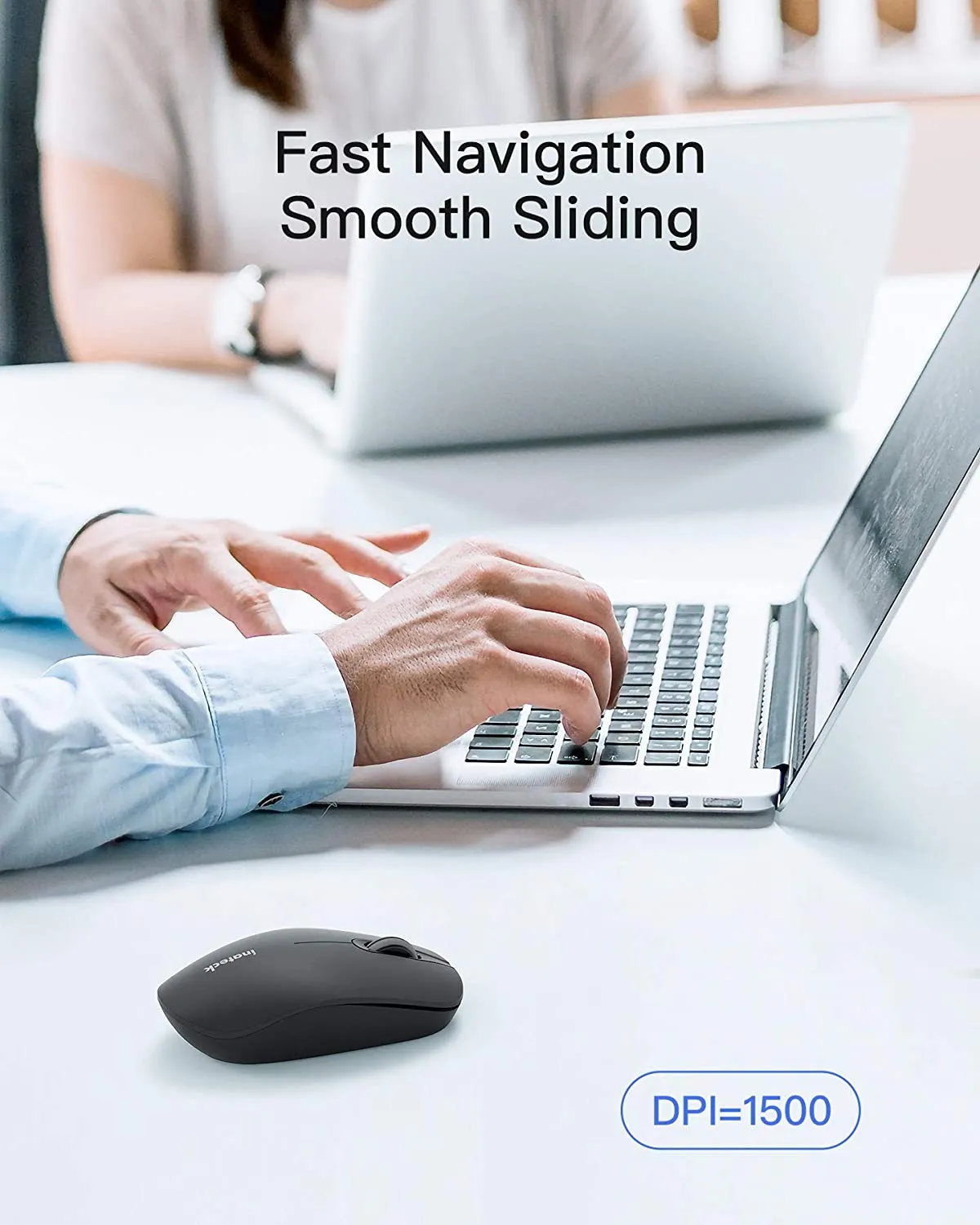 Wireless 2.4G Slim Noiseless Mouse For Notebook, PC, Laptop, MacBook, MS02001