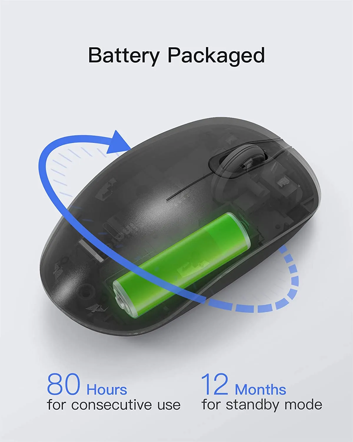 Wireless 2.4G Slim Noiseless Mouse For Notebook, PC, Laptop, MacBook, MS02001