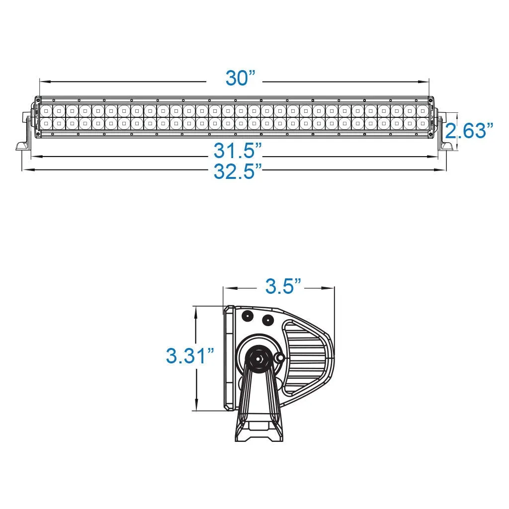 XX-Series LED Light Bar - 30" - Marine Black (5W)