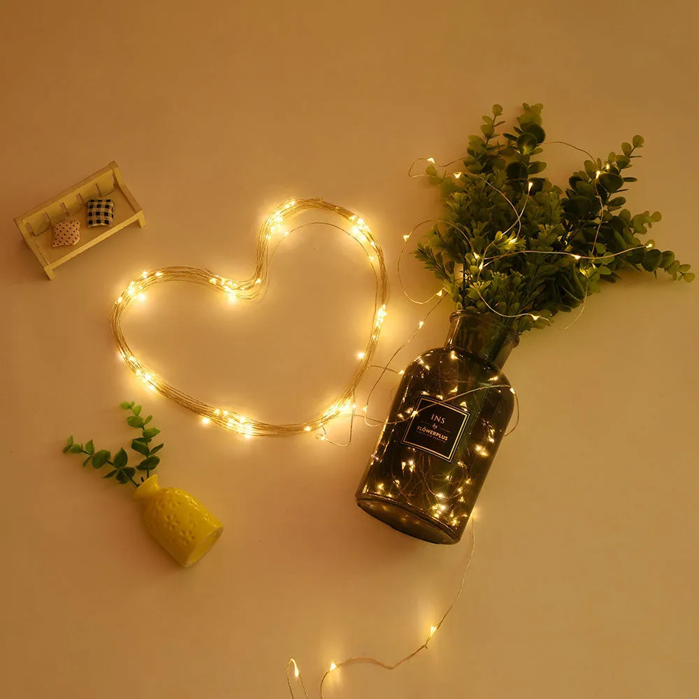Yescom Copper String Light Christmas Lights Battery Powered 66ft